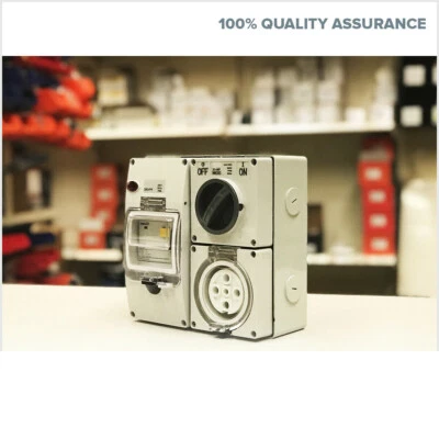 5 pin 32 Amp Switch Socket RCD Combination Outlet 4 Pole Switchboard IP66 - Image 1 of 4