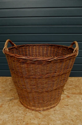 XL Weidenkorb Aufbewahrung Flechtkorb Wäschekorb Korb Handarbeit mit Henkel - Bild 1 von 4