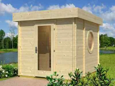 Sauna Saunahaus Cubus 70B Gartensauna Außensauna Holz Wärmekabine 264 x 321 cm - Bild 1 von 3