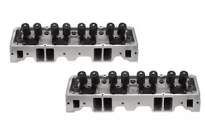SBC E-STREET CYLINDER HEADS - 2.02/1.60 S/P EDELBROCK 5089 (Pair) - Picture 1 of 3