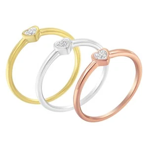 .925 Sterling Silver Diamond Promise Ring (1/6 Cttw, J-K Color, I1-I2 Clarity) - Picture 1 of 19