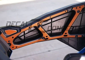 Kit de calcomanías de marco de puerta interior de fibra de carbono naranja Polaris RZR - 1000 900S (2 piezas) - Imagen 1 de 3