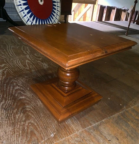 Antique Maple Square Table Plant Lamp Stand Cinnamon Cover