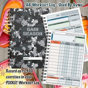 Gym Workout/Log Book/ Diary/ Males/ Fitness/Training/Journal/Reps/Weights/Men GS - Picture 1 of 7