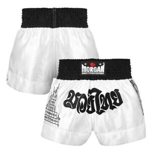 Morgan Sports - V2 White Tiger Muay Thai Kick Boxing Shorts - White