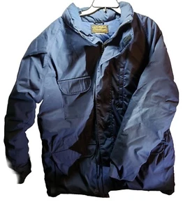 VTG Eddie Bauer Expedition Outfitters Premium Goose Down Puffer Jacket Blue - Picture 1 of 19