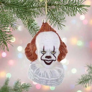 ADORNO PAYASO ATERRADOR 4.5" Evil Pennywise It Cody Foster & Co Árbol de Navidad NUEVO - Imagen 1 de 3
