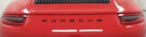 Porsche Genuine 991 911 Matte Black PORSCHE Rear Nameplate Badge Emblem New - Picture 1 of 2