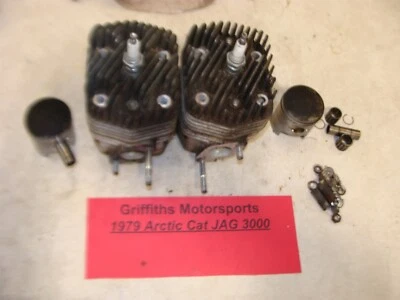 1979 ARCTIC CAT JAG 340 3000 Spirit A34F1 f/c cylinders pistons heads rings set - Image 1 of 4