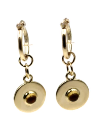 Pendientes Kaedesigns, Genuinos Nuevos Aro Cabujón Citrino Oro Amarillo 9ct Foto 1 de 4