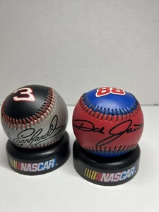 NASCAR Dale Jarret & Dale Earnhardt Sr. Race Autograph Printed Baseball #88#3 - Picture 1 of 6