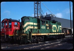 Original Rail Slide - CV Central Vermont 4550 Toronto ON 6-17-1989 GP9 - Picture 1 of 1