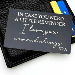 Wallet Insert Card Gifts for Him Men Husband Valentine from Wife Girlfriend Boyf - Picture 1 of 50