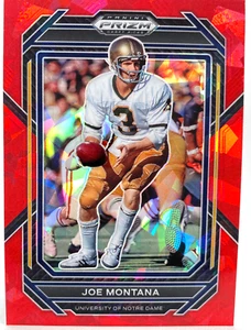 JOE MONTANA 2023 Prizm Draft Picks Football Red Cracked Ice Prizm - Picture 1 of 4