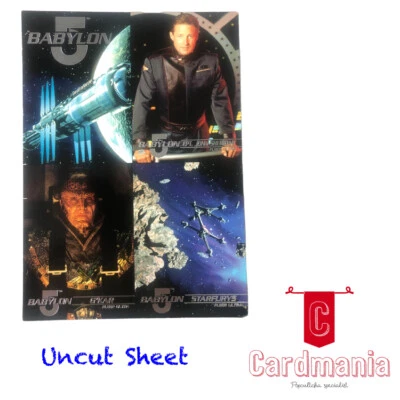 Babylon 5 - 4 Card Uncut Promo Sheet | Very Good / Fleer Ultra - Image 1 of 3