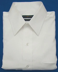 Club Room White Easy Care Long Sleeve Dress Shirt - Size Large 16 - 34-35 - Picture 1 of 2
