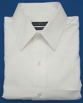 Club Room White Easy Care Long Sleeve Dress Shirt - Size Large 16 - 34-35 - Image 1 of 2