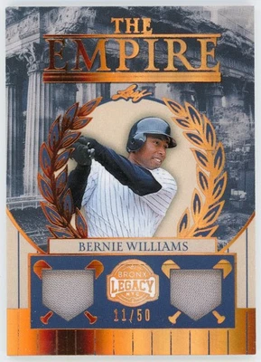 Hoja Bronx Legacy 2025 Bernie Williams (11/50) The Empire reliquia doble usada en juegos Foto 1 de 2