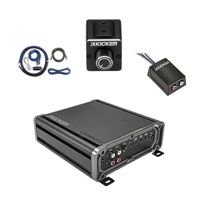 Kicker CXA800.1 800 Watt Mono Amplifier w/Kit, Dual Bass Remote,Stereo Converter - Image 1 of 4