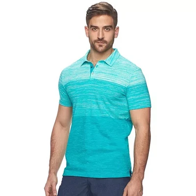 Camisa polo para hombre Marc Anthony ajustada degradada a rayas XXL Foto 1 de 4