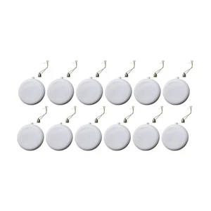 12 Pieces DIY Christmas Blank White Ball Ornaments for Anniversary Window - Picture 1 of 3