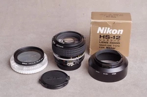 Nikon Nikkor AI-S 50mm f1.2 lens with HS-12 Hood and Nikon Polarizing filter - Picture 1 of 9
