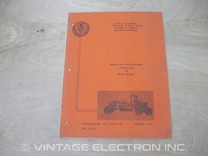 AUSTIN WESTERN 99L PACER 300 Grader CA DPW Lubrication Maintenance Instructions - Picture 1 of 5