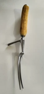 Stainless English Carving Fork Stag Horn Handle Stainless England  - Bild 1 von 15