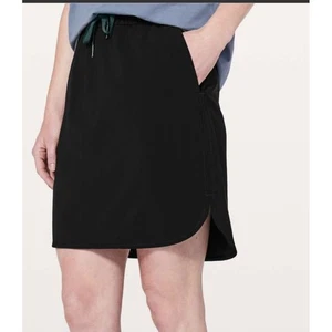 Lululemon On The Fly Skirt 21" Black Luxxtreme Athletic Tennis Golf Size 6 - Picture 1 of 10