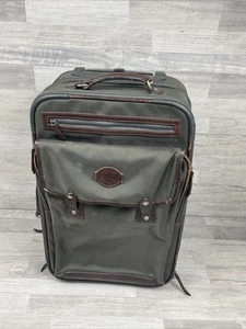 Rare Filson Heavy Nylon And Leather Duty Rolling Carry On Bag - Picture 1 of 14