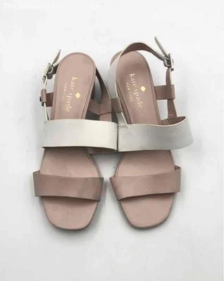 Sandalias Kate Spade para mujer Puglia rosa blanco tacón ancho talla US 7,5B Foto 1 de 4