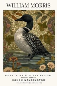 William Morris Vintage Duck Cotton Prints Exhibition Wall Art Poster Print - Picture 1 of 6