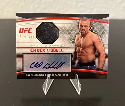 2010 UFC Topps Knockout Chuck Liddell Autograph Fighter Relic Auto /188 #AFG-CLI - Image 1 of 2