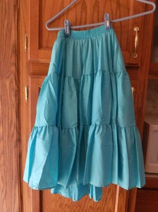 VINTAGE LIGHT BLUE MALCOM MODES  SQUARE DANCE SKIRT  SIZE SMALL - Picture 1 of 2