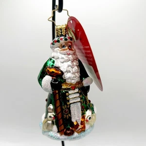 Rare Christopher Radko Santa’s Furry Friends European Glass X-Mas Ornament 3.5” - Picture 1 of 5