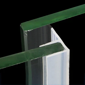 F-Type Bath Shower Screen Silicone Rubber Seal For 6mm~12mm Glass | 10~20mm Gap - Picture 1 of 6