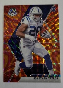 2020 Panini Mosaic Jonathan Taylor Orange Reactive Prizm Rookie Card #216
