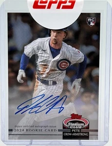 Pete Crow-Armstrong 2024 Topps Stadium Club Rookie Design Variation Auto /50 SP - Picture 1 of 2
