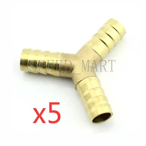 5 piezas Adaptador unificador manguera de combustible manguera de combustible manguera de latón de púas de 10 mm pieza en Y 3 vías - Imagen 1 de 2