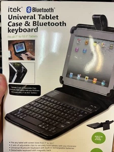 Itek Universal Tablet Case & Bluetooth Keyboard Black NEW in Box! - Picture 1 of 1