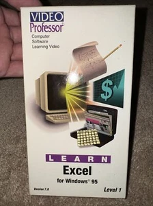 Learn Excel For Windows Level 1 VHS 1995 NM-MINT - Picture 1 of 3