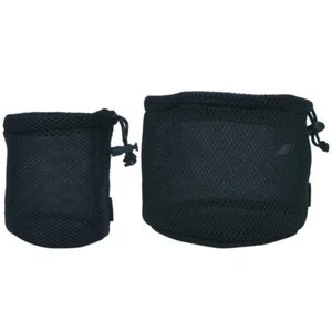 Camping Pots Storage Bag Black Nylon Mesh Bag Travel Stuff Sacks Drawstring Bag - Picture 1 of 11