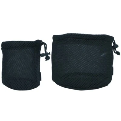 Camping Pots Storage Bag Black Nylon Mesh Bag Travel Stuff Sacks Drawstring Bag - Image 1 of 4