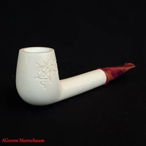 Juego de pipa de espuma de mar RUSTIK CANADIENSE con pipa PLATA para fumar tabaco AGM-579 - Imagen 1 de 12