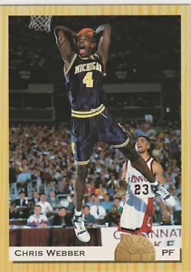 Chris Webber 1993 Clasic Draft Picks #1 Michigan Wolverines Goldn State Warriors - Picture 1 of 1