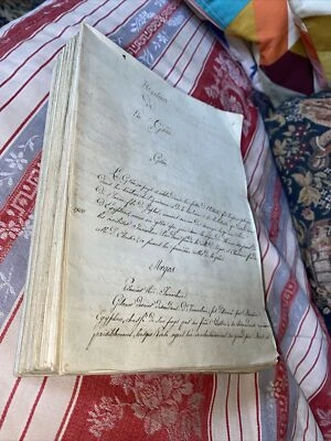 Rare Livre Manuscrit Vers 1820 Histoire De La Grèce, Rome  Et Egypte - Photo 1/4