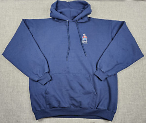 Sherwin Williams Hoodie Mens XL Blue Embroidered Logo Sweatshirt Pullover