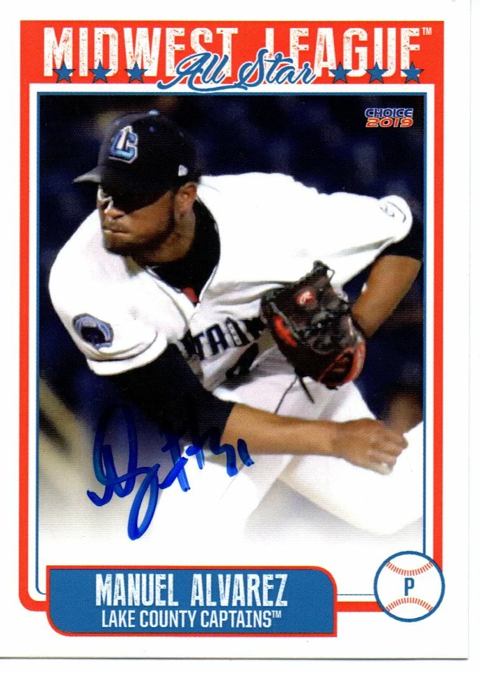 Manuel Alvarez 2019 Lake County Midwest League All Star Game Signed Card - Image 1 of 1