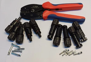 5 pares - enchufe solar fotovoltaico - 6 mm² 4 mm² - enchufe + acoplamiento - IP68 + pinzas de crimpado - Imagen 1 de 1