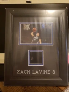 ZACH LAVINE 2022 Super Break Framed & Matted 2015 All Star PANTS Patch w/ BUTTON - Picture 1 of 6